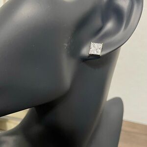 Square Large Crystal Earring / Cuadrado Grande Cristal Aretes